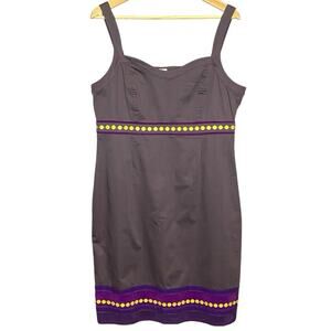 Boden Sleeveless Sheath‎ Dress Womens L 10 Minimalist Retro Preppy Office Summer